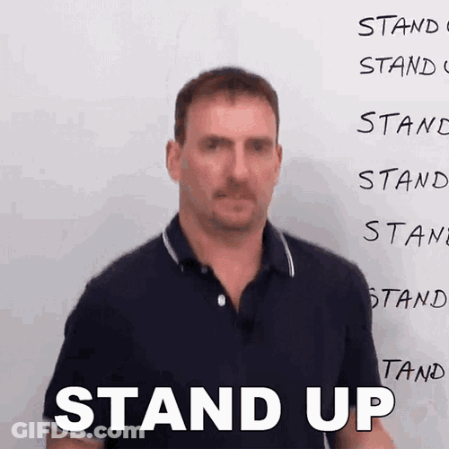 Stand Up Adam GIF