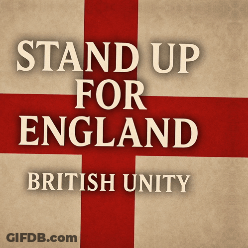 Stand Up For England British Unity Poster GIF