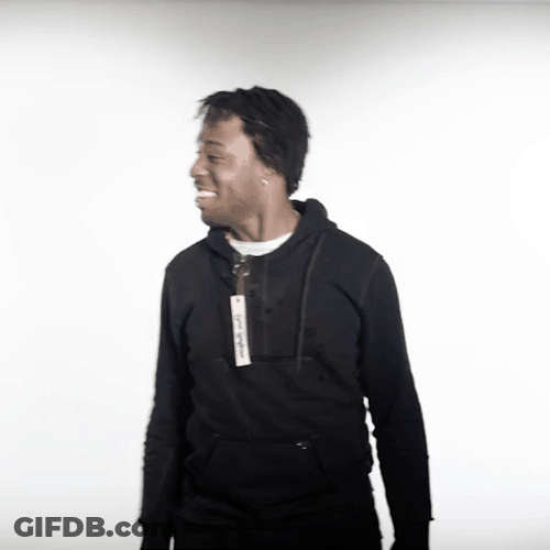 Stand Up Hand Gesture Man Wearing Black Hoodie GIF