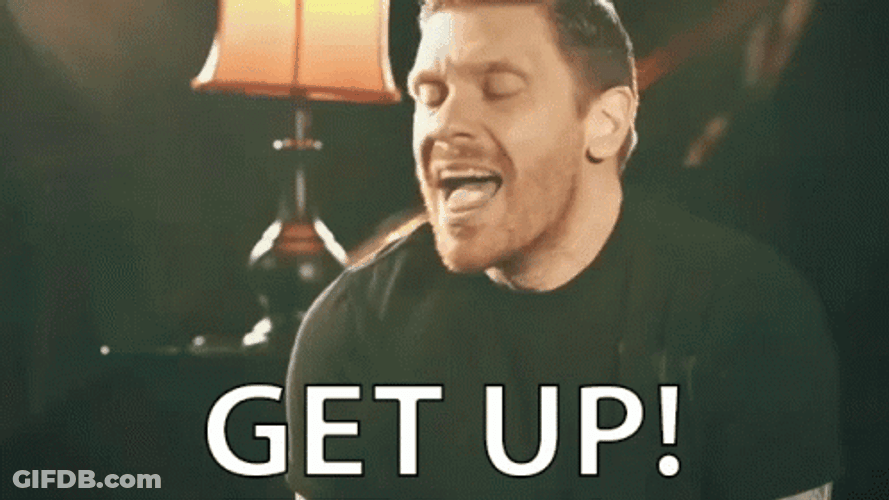 Stand Up Man Singing GIF