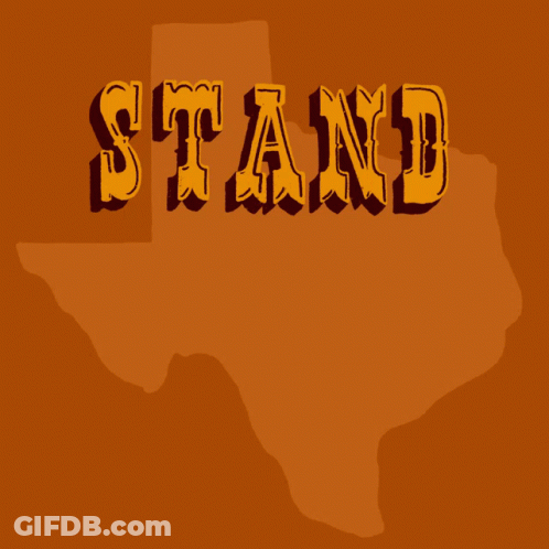 Stand With Texas Poster Brown Background GIF