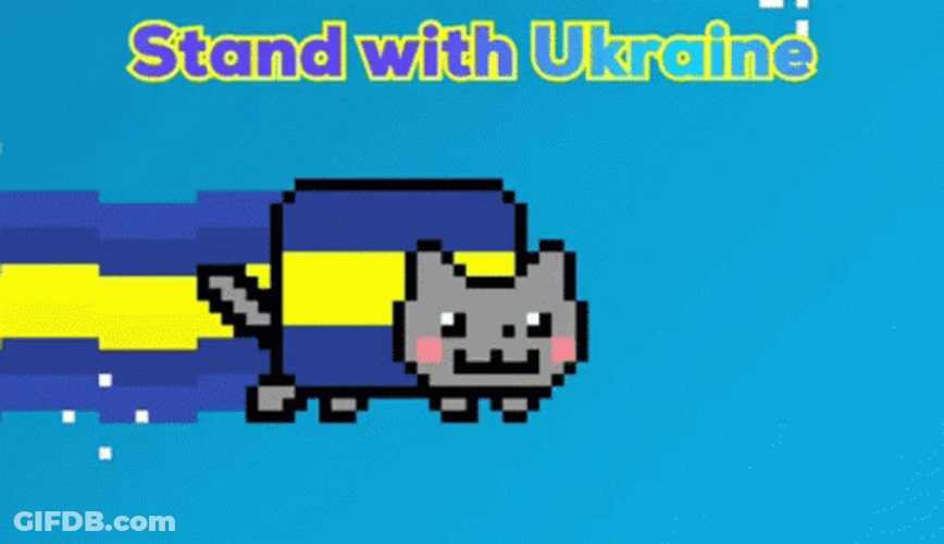 Stand With Ukraine Nyan Cat GIF