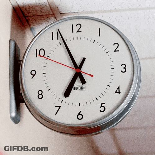 Standard Clock Showing 5:05 GIF