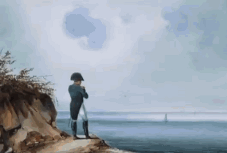 Standing In A Cliff Napoleon Meme GIF