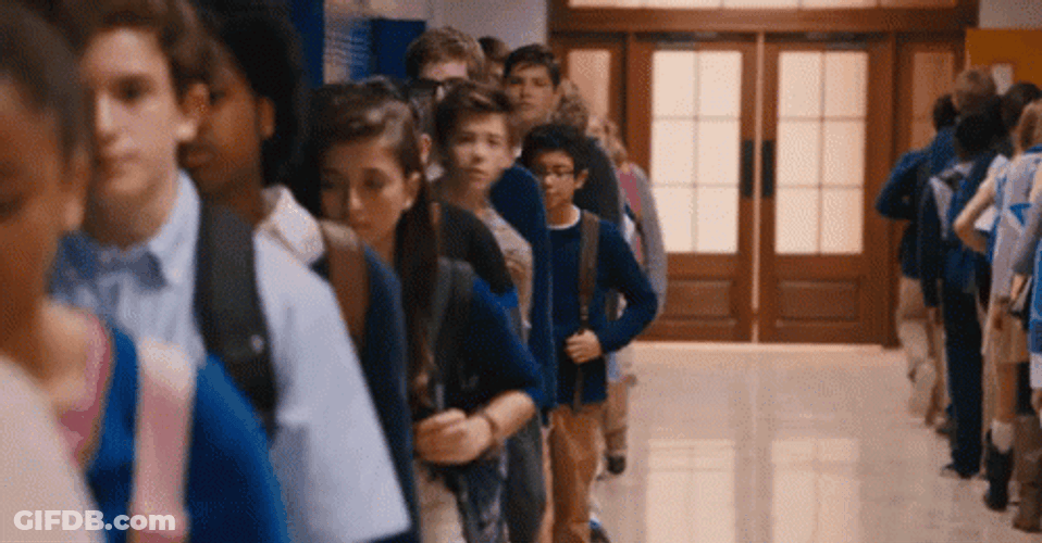 Standing In Line Waiting Middle School Movie GIF