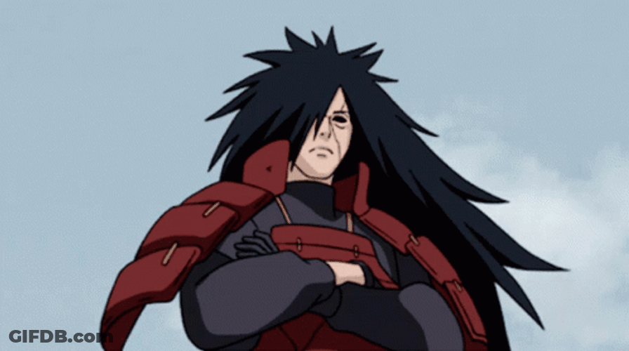 Standing Madara Leader Of Uchiha Sharingan Naruto GIF