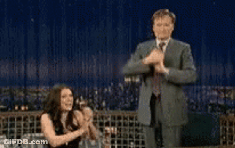 Standing Ovation Clap Salute Conan O’Brien GIF