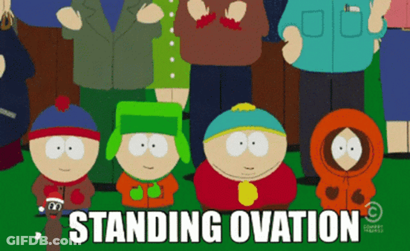 Standing Ovation Clapping Cheer South Park GIF