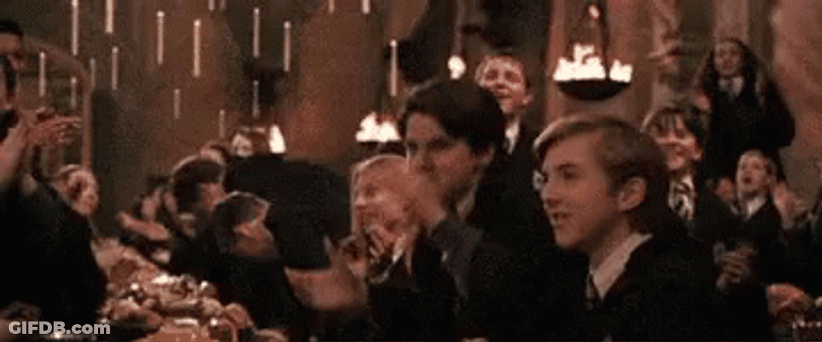 Standing Ovation Proud Clapping Harry Potter GIF