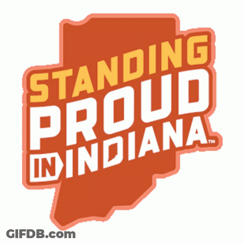 Standing Proud In Indiana Sticker GIF