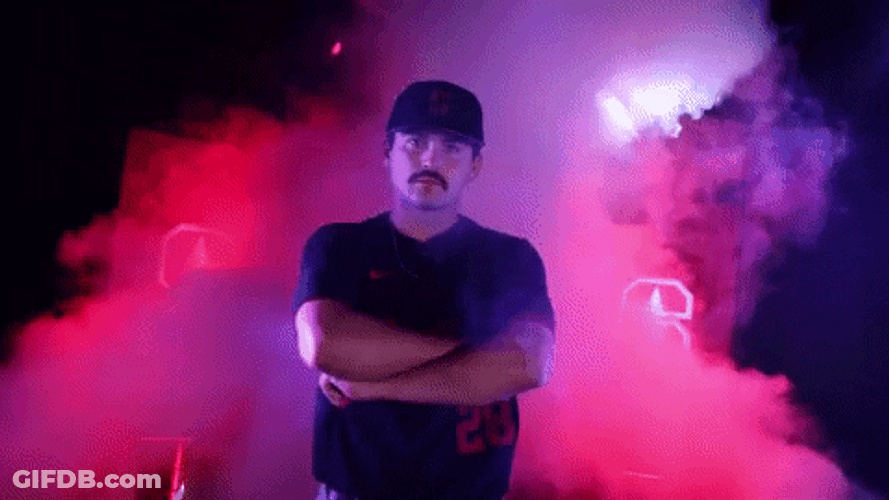 Stanford Baseball Brock Jones Head Nod GIF