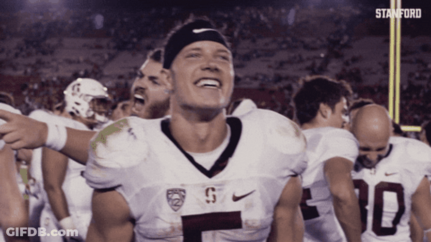 Stanford Christian McCaffrey Salute GIF