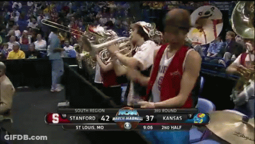 Stanford Vs Kansas Basketball Game GIF