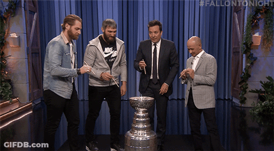Stanley Cup Jimmy Fallon Alexander Ovechkin Braden Holtby GIF