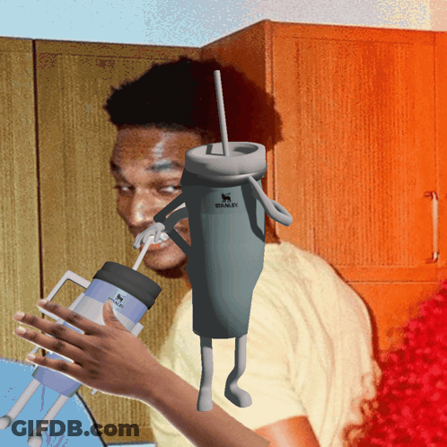 Stanley Cup With Arms And Legs Held GIF