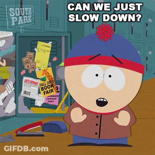Stanley From South Park Standing In Front Of Bulletin Board GIF