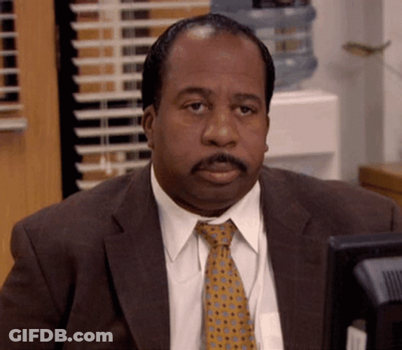 Stanley Hudson Is Not Happy GIF