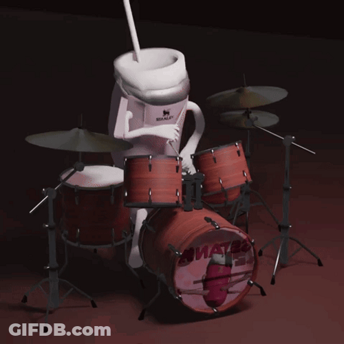 Stanley Playing The Drum GIF