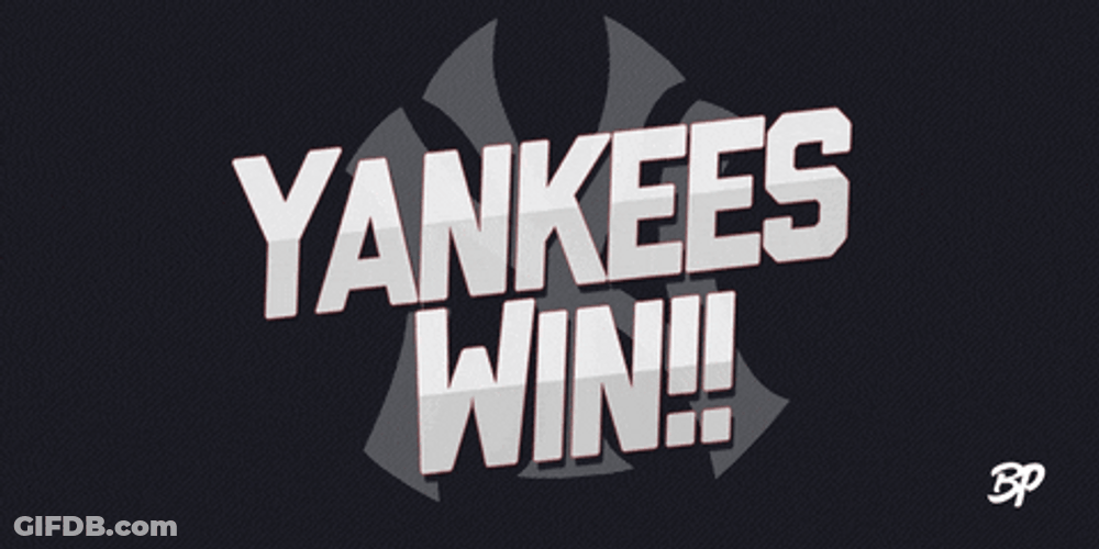 Stanton Black Yankees Win GIF