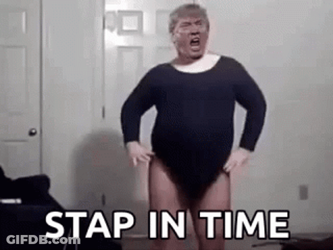 Stap In Time Trump Dance GIF