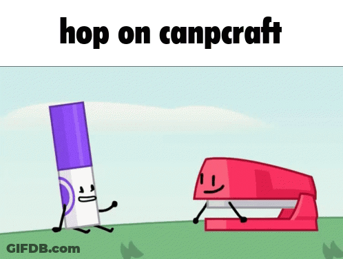 Stapler And Stick Hop On Canpcraft GIF