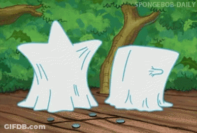 Star And Ghost With SpongeBob Daily GIF
