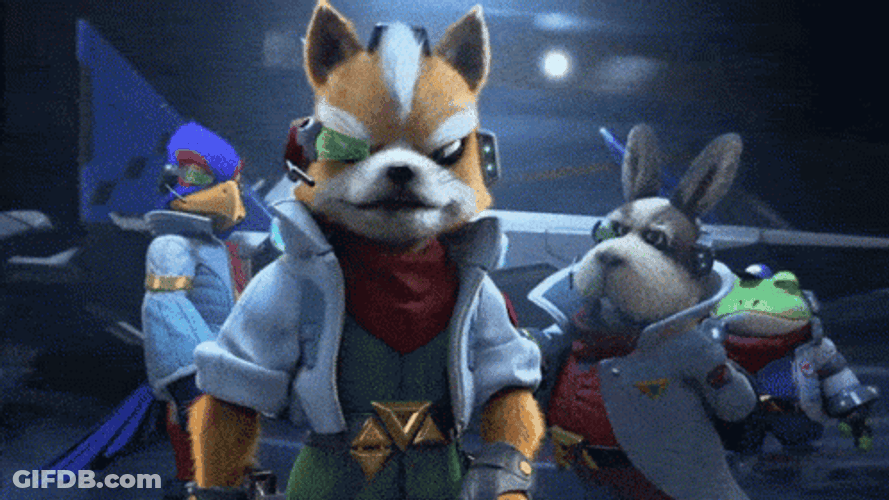 Star Fox McCloud Falco Peppy GIF