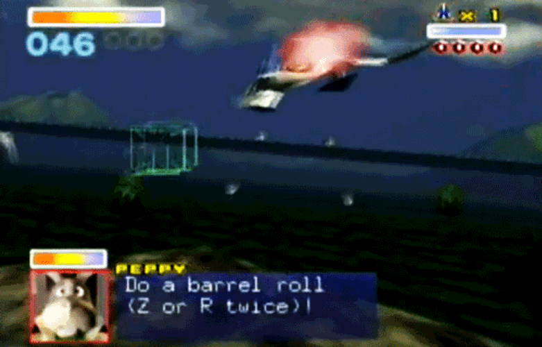 Star Fox Peppy Hare Barrel Roll GIF