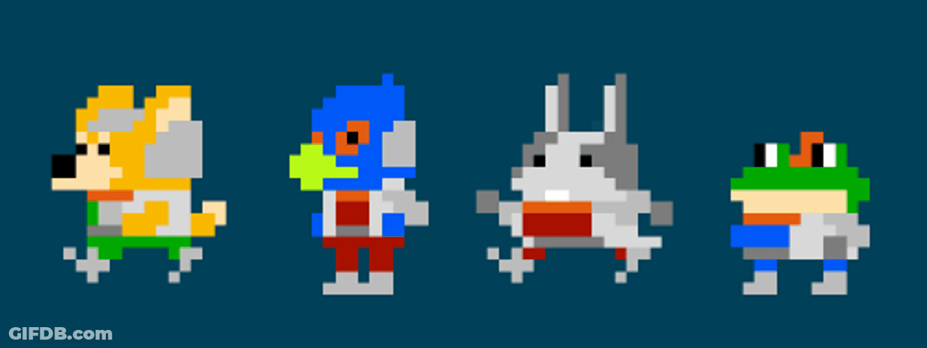 Star Fox Pixel Cartoon GIF