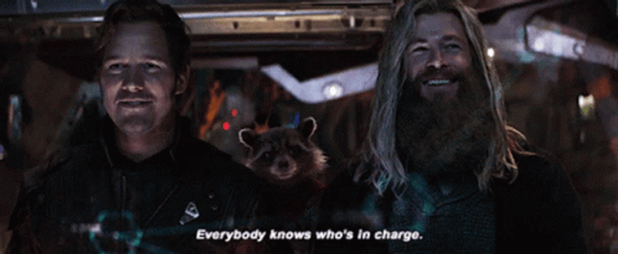 Star Lord What InCharge With Thor GIF