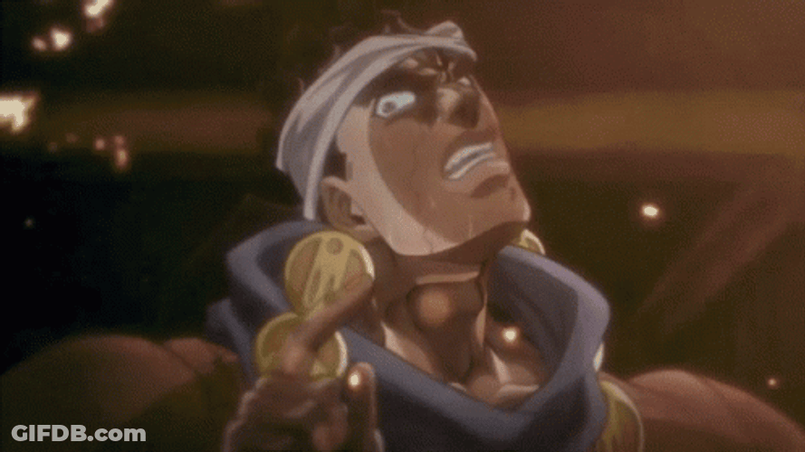 Star Platinum And Muhammad Avdol Fighting GIF