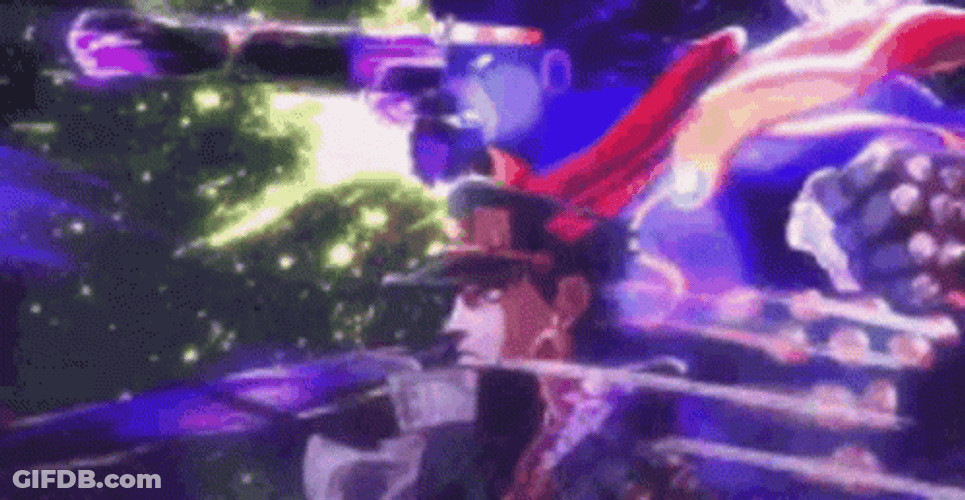Star Platinum Clashing Animation GIF