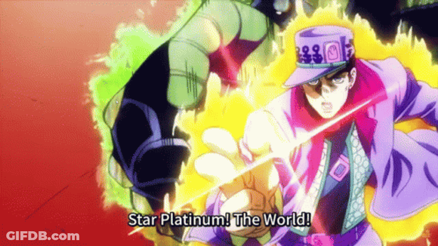 Star Platinum Jotaro Flaming GIF