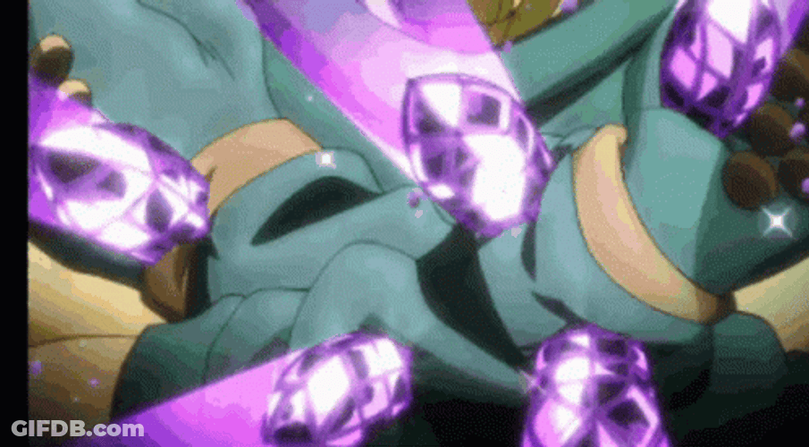 Star Platinum Releasing Glass Shards GIF