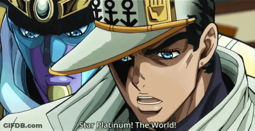 Star Platinum Serious Talking GIF