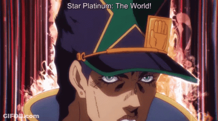 Star Platinum Unleashing Power GIF