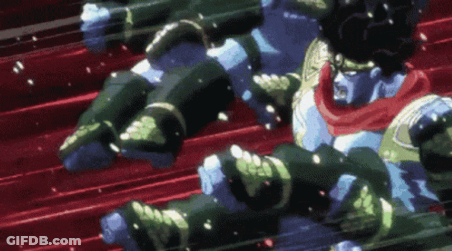 Star Platinum Unstoppable Rain Punching GIF