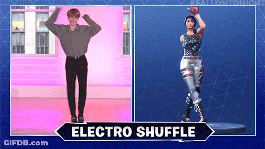 Star Spangled Headhunter Electro Shuffle BTS Fortnite Dance GIF