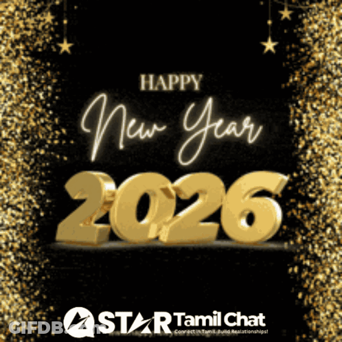 Star Tamil Chat Greeting Card For New Year 2026 GIF