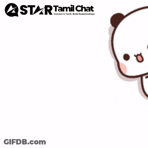 Star Tamil Chat Logo Cartoon Panda GIF