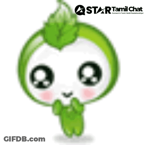 Star Tamil Chat Logo With Cartoon Character GIF