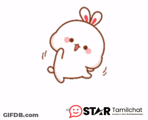 Star Tamilchat Logo With Cartoon Bunny GIF