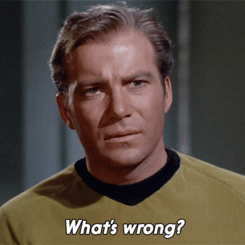 Star Trek Confused Captain Kirk GIF