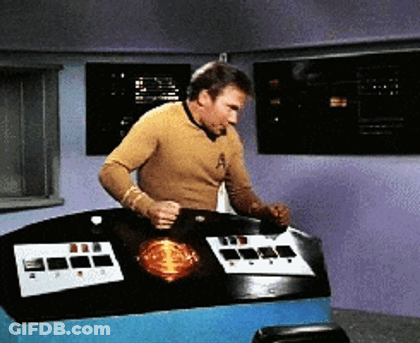 Star Trek James Kirk Shake Fist GIF