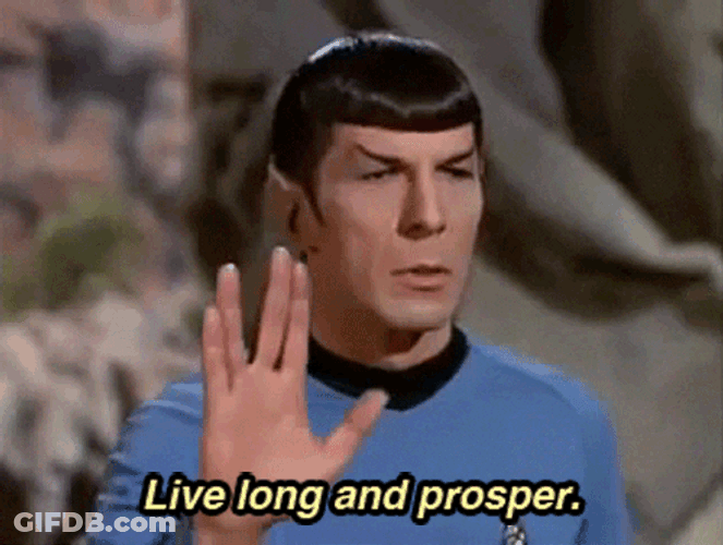 Star Trek Live Long GIF