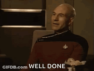 Star Trek Man Clapping Saying Well Done GIF