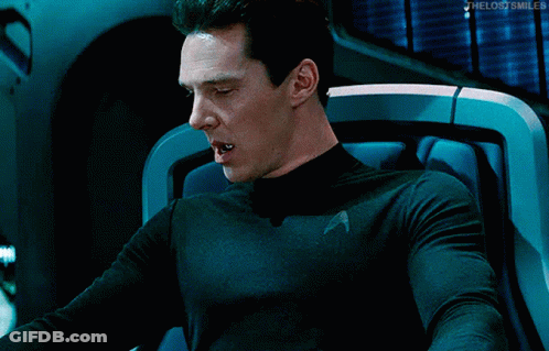 Star Trek Man Sitting With The Lost Smiles GIF
