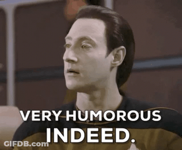 Star Trek Sarcastic Data GIF