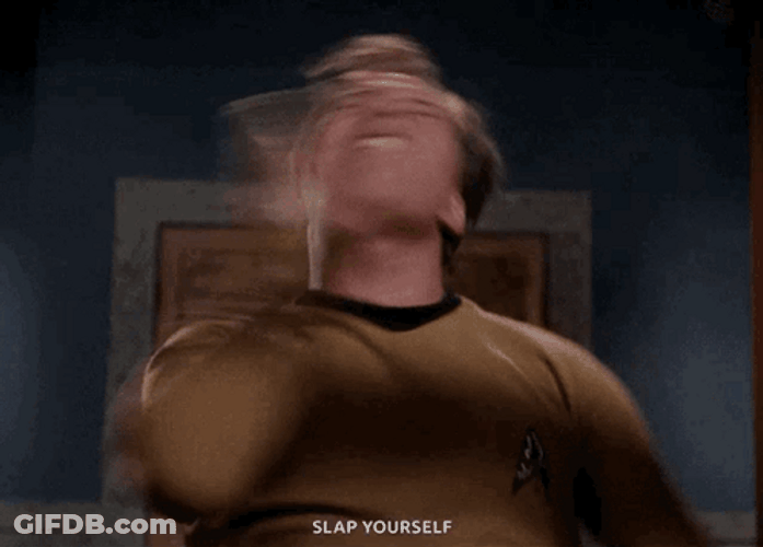 Star Trek Slap Yourself Slapping Face GIF
