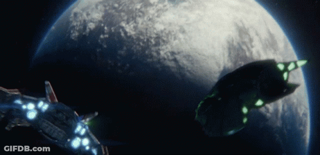 Star Trek Spaceship Shooting Lasers GIF
